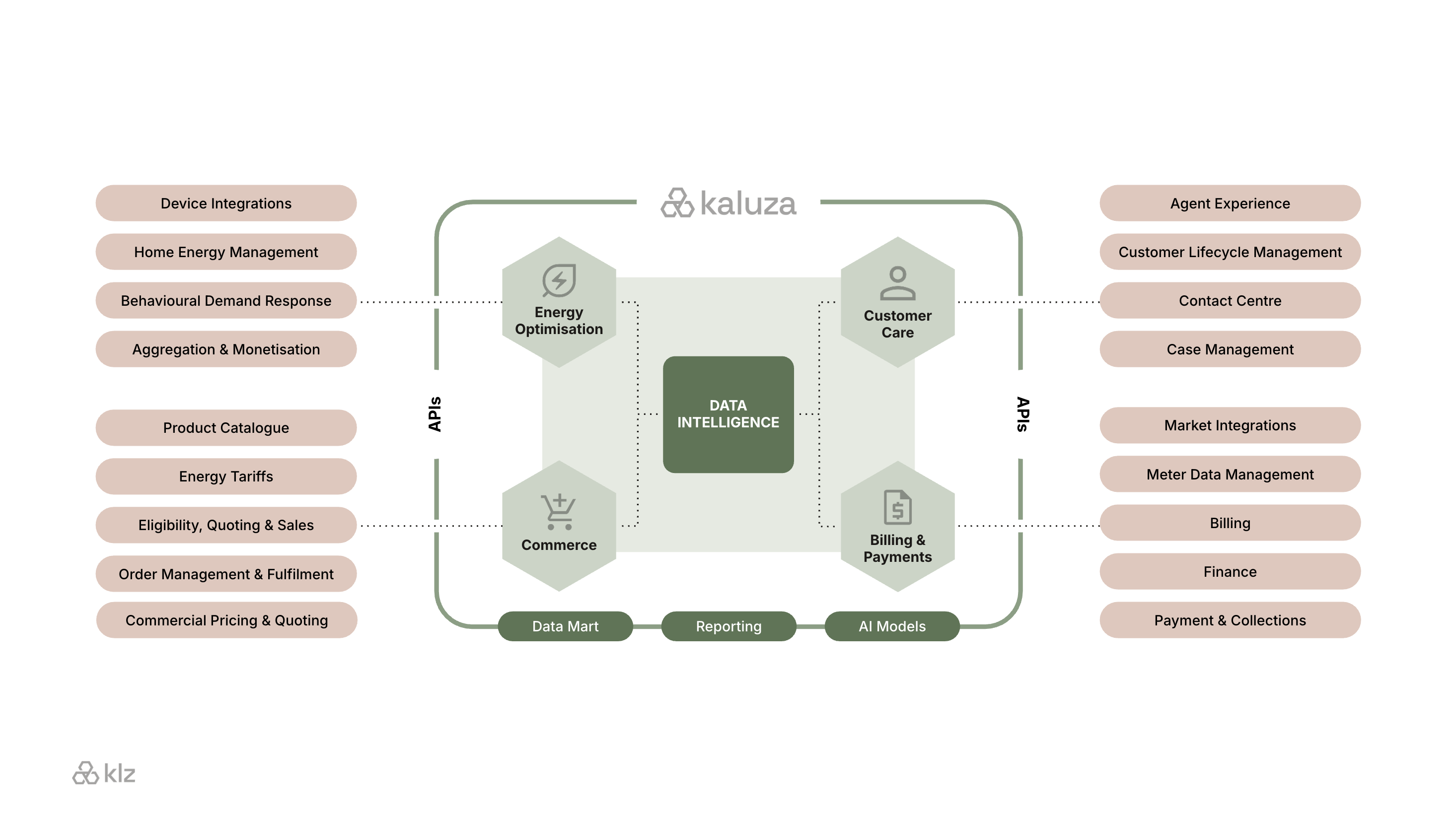 Kaluza platform functional architecture