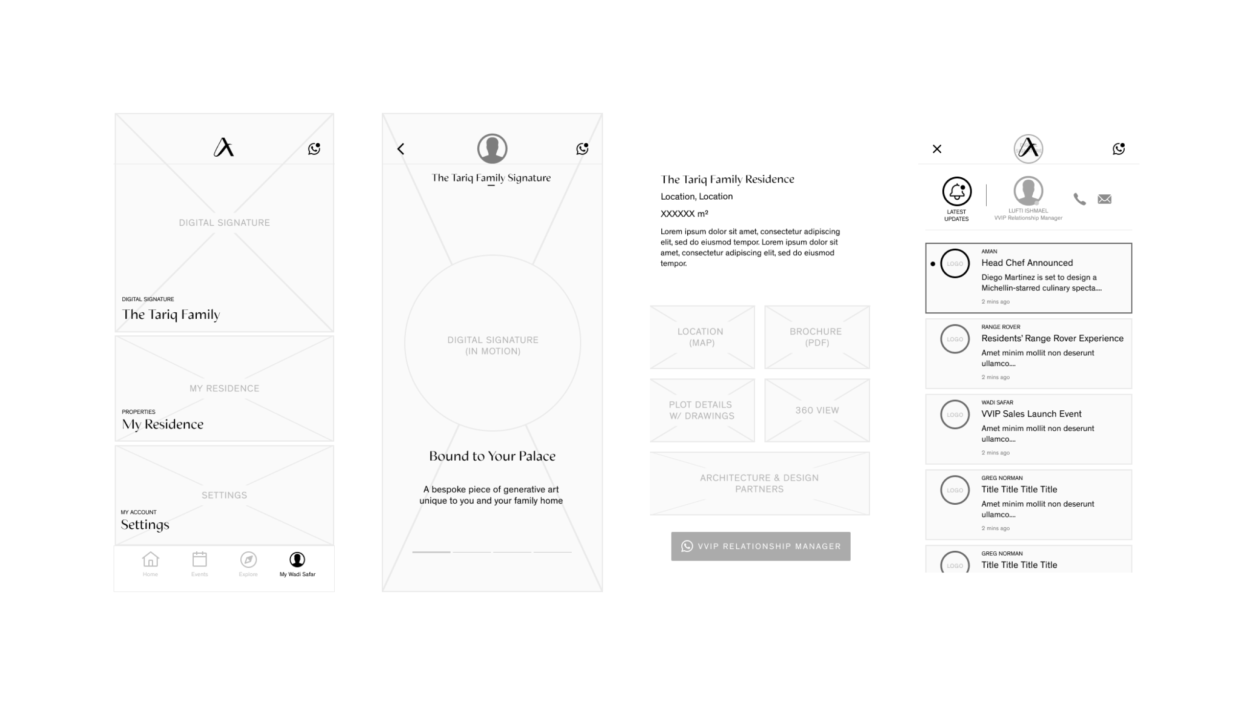 My Wadi Safar wireframe